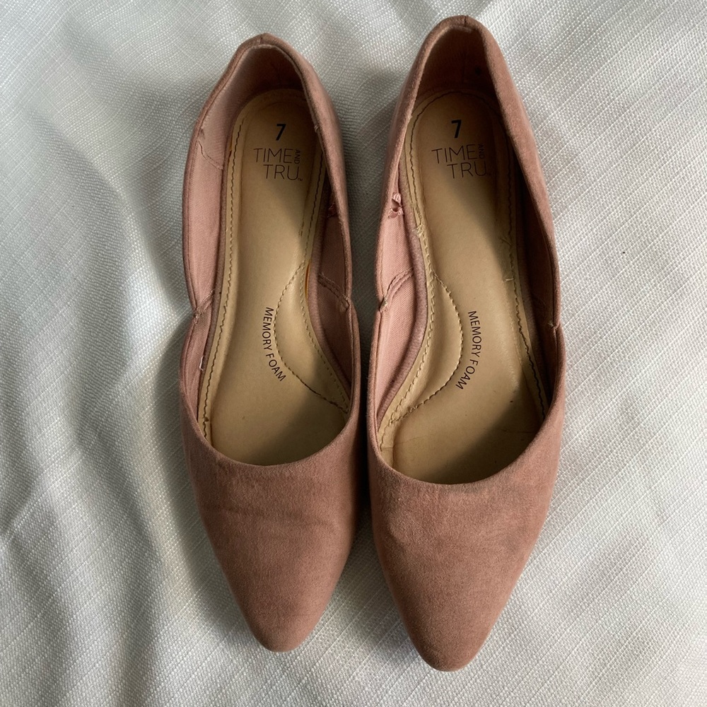 Time and tru blush flats